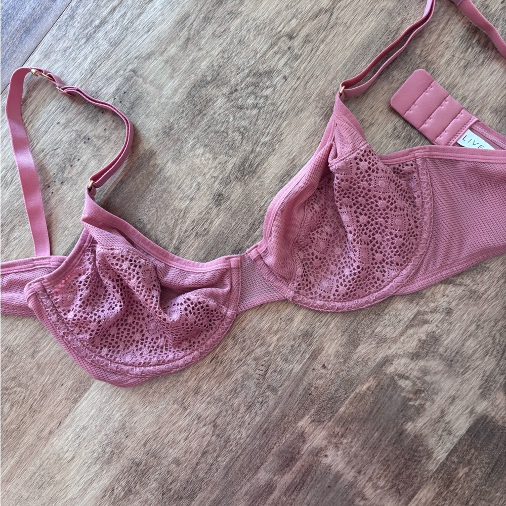Lively Dusty Rose Lace Bra